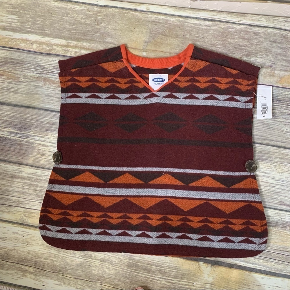 Aztec Poncho 3T Old Navy Southwest Geometric